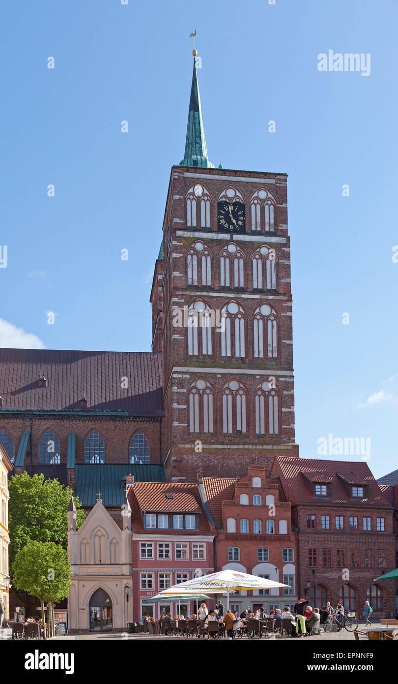 Nikolaikirche, Alter Markt, Stralsund, Mecklenburg-West Pomerania, Deutschland Stockfoto