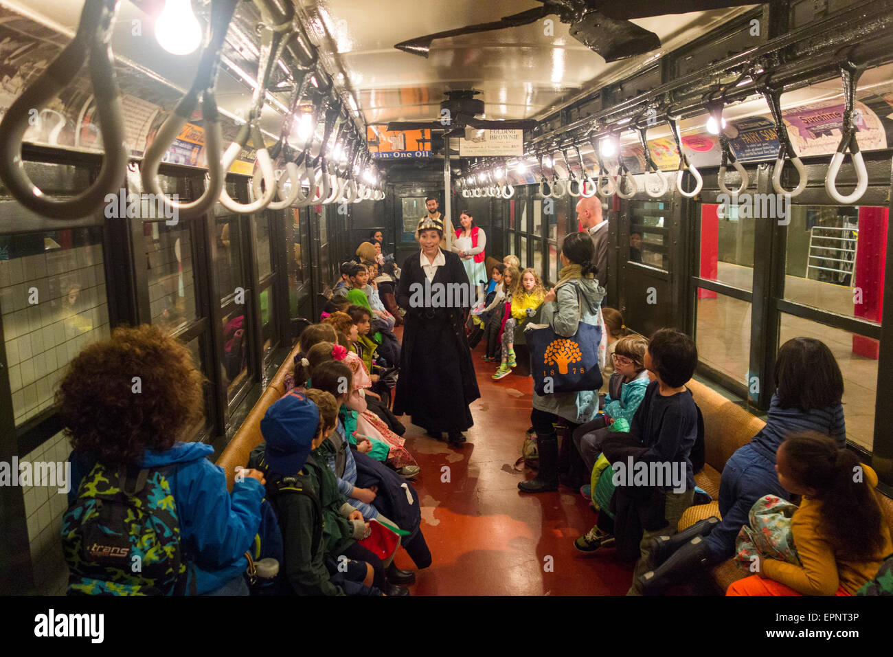 New York City Transit Museum in der Innenstadt von Brooklyn NYC Stockfoto