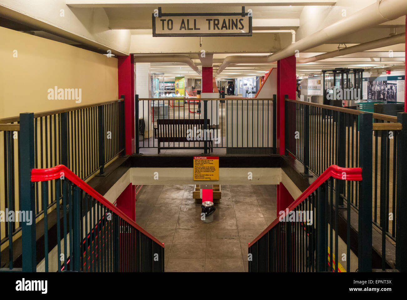 New York City Transit Museum in der Innenstadt von Brooklyn NYC Stockfoto
