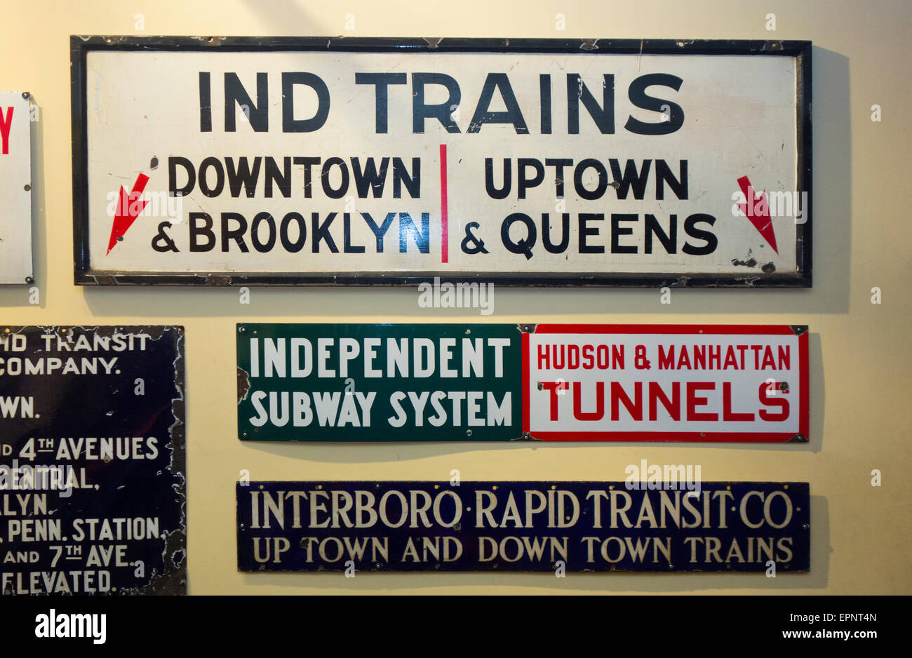 New York City Transit Museum in der Innenstadt von Brooklyn NYC Stockfoto