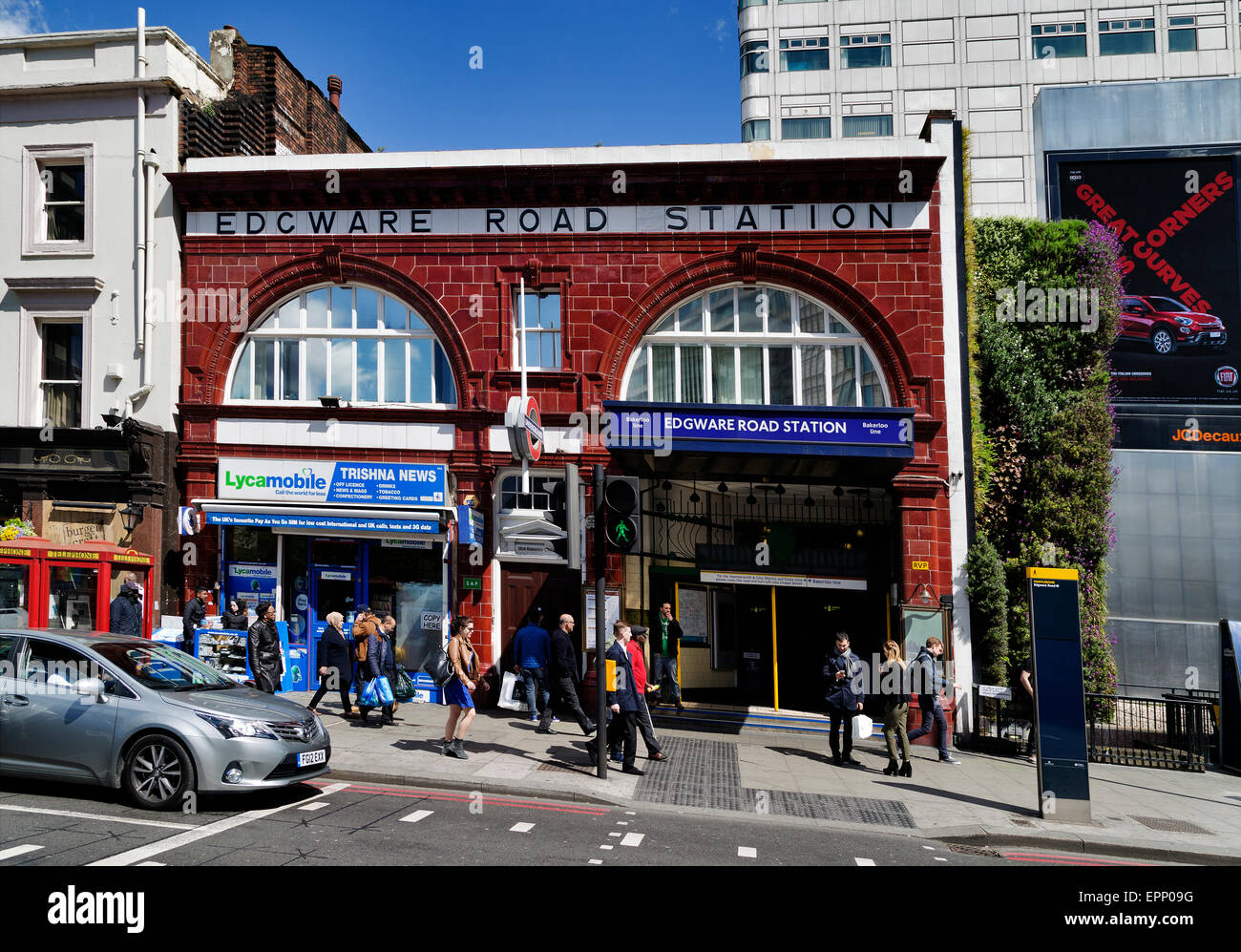 U-Bahnstation Edgware Road; London; England; UK Stockfoto