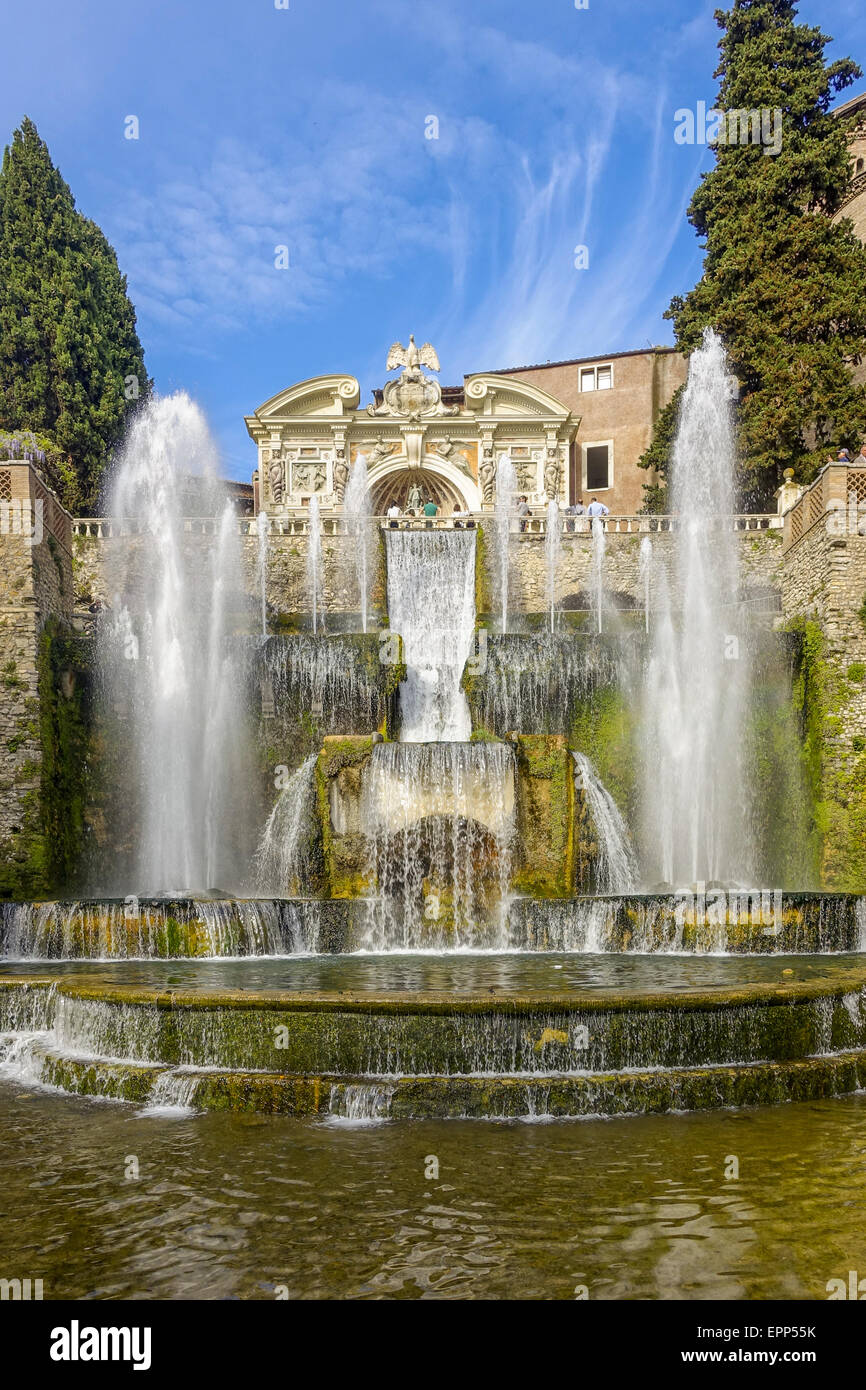 Villa d Este, Tivoli, Latium, Italien, UNESCO-Weltkulturerbe Stockfoto