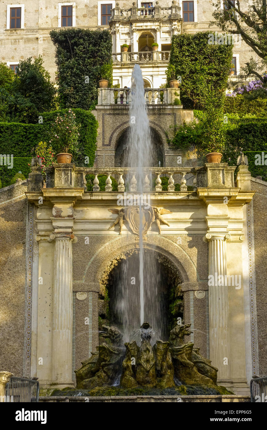 Villa d Este, Tivoli, Latium, Italien, UNESCO-Weltkulturerbe Stockfoto