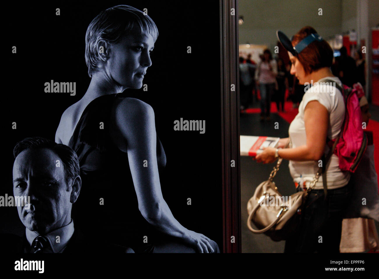 Turin, Italien. 20. Mai 2015. Der 28. Internationalen Buchmesse von Turin hat 341.000 Kinobesuche, mit Deutschland als Land Ehrengast aufgenommen. © Elena Aquila/Pacific Press/Alamy Live-Nachrichten Stockfoto