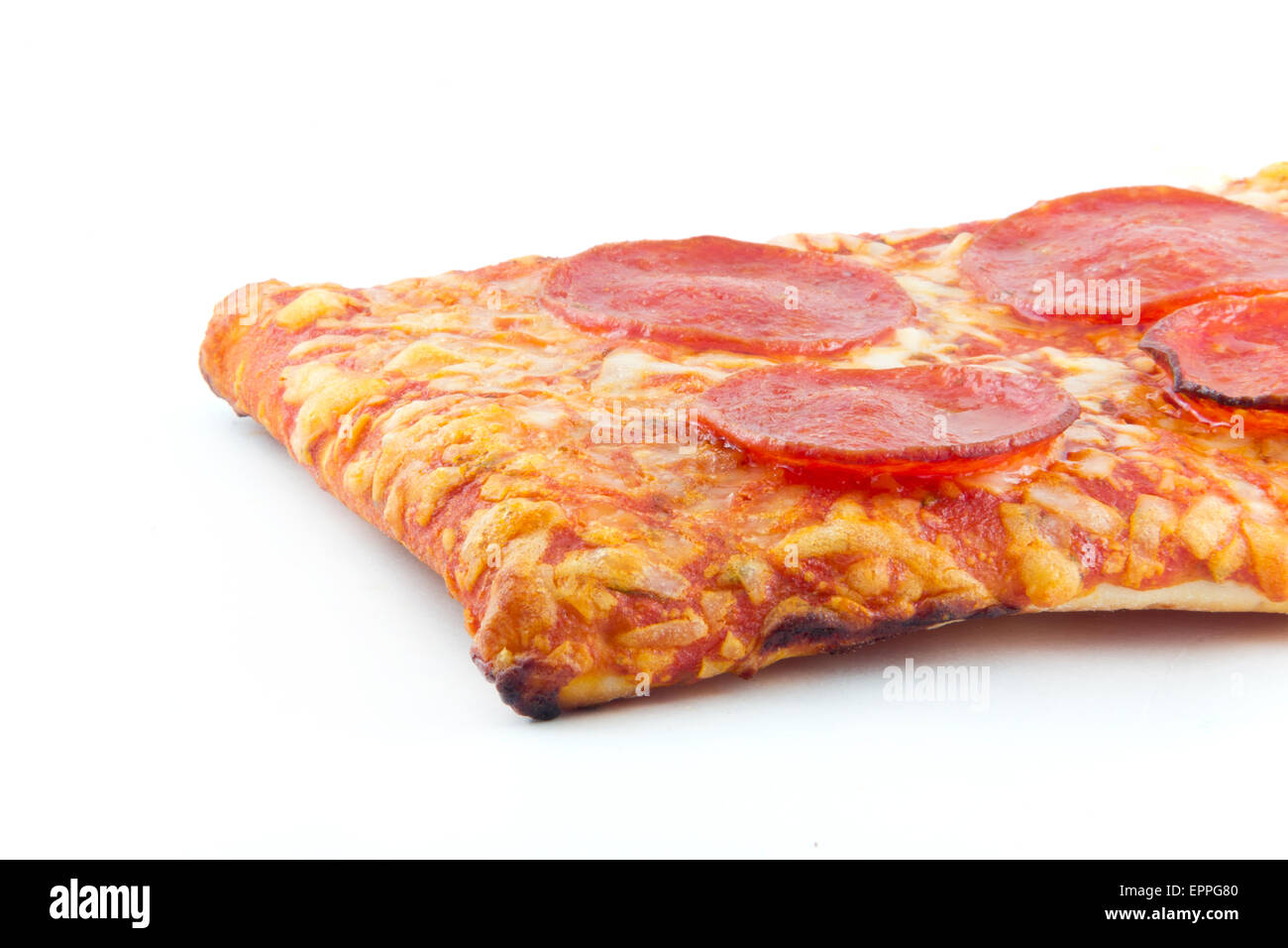 Neue Wendung auf alte Schule Mittagessen pizza Stockfoto