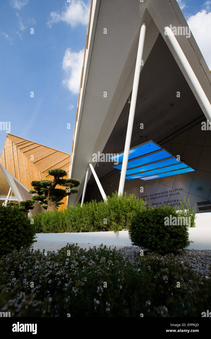 Slowenien-Pavillon, Expo 2015 in Mailand Stockfoto