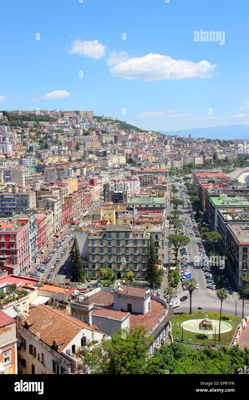 Naples-Blick vom Posillipo, Italien Stockfoto