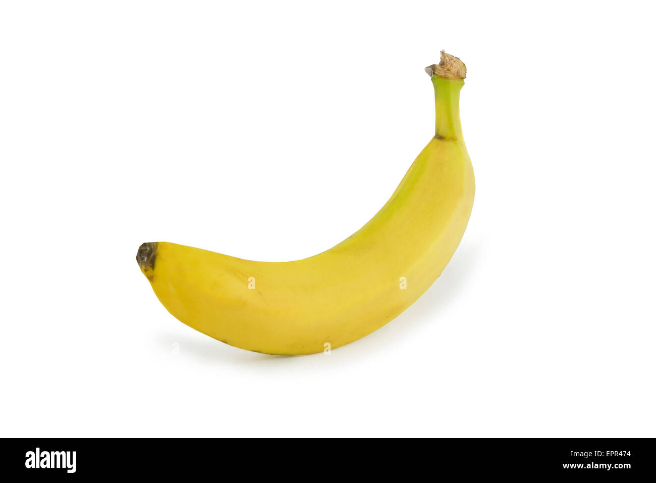 Gelbe Banane auf dem weißen Hintergrund isoliert Stockfoto