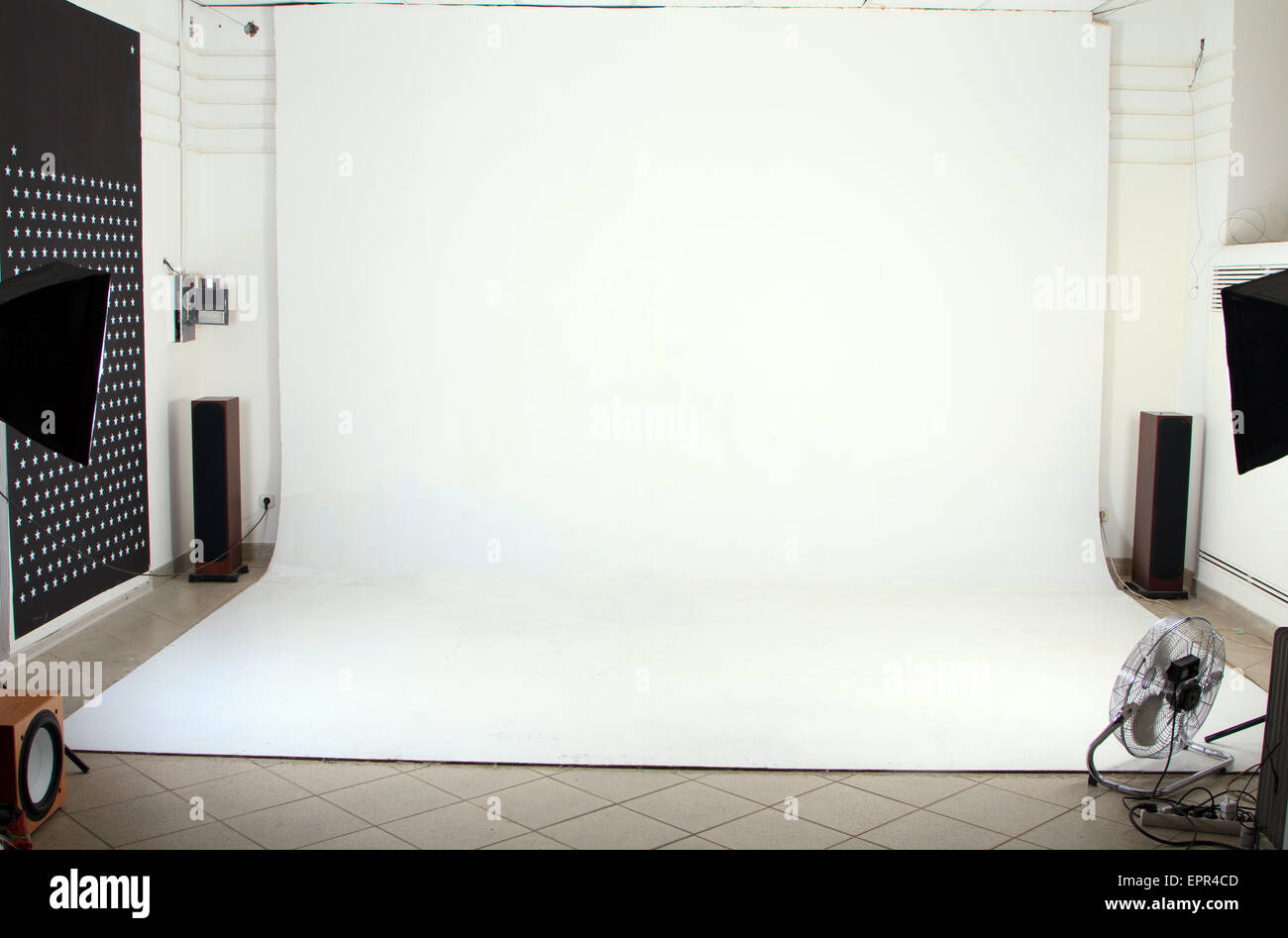 Innere des modernen Fotostudio Stockfoto