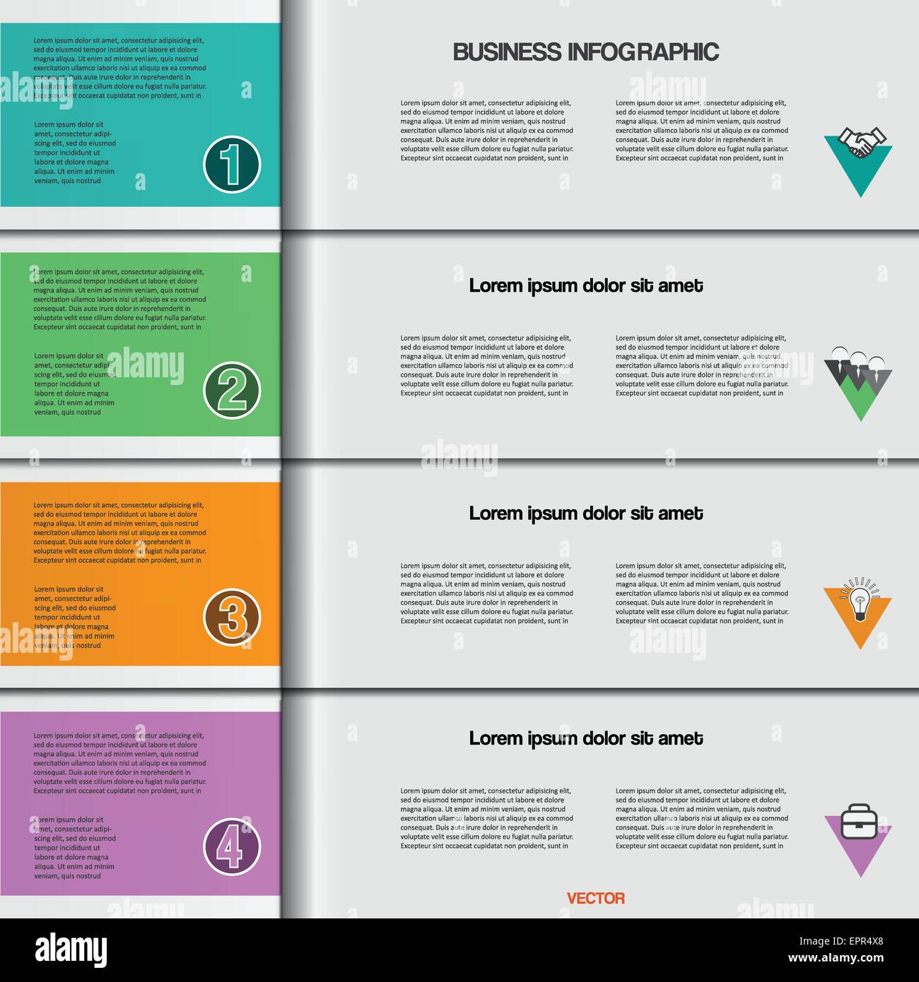 Infografik für Erfolg-Business-Projekt, Workflow, Web-Design, Werbebanner und andere Ihre Variante. Vektor-illustration Stock Vektor