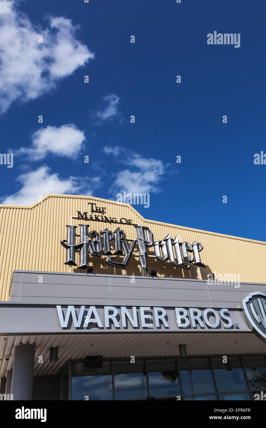 Außenseite des Harry Potter-Studios Stockfoto