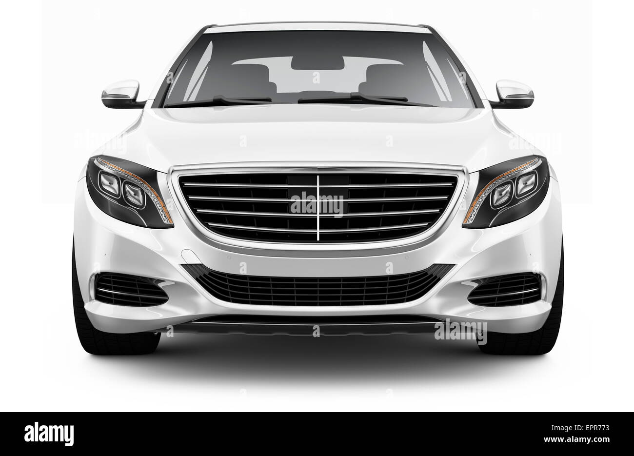 Luxus Auto White Stockfoto