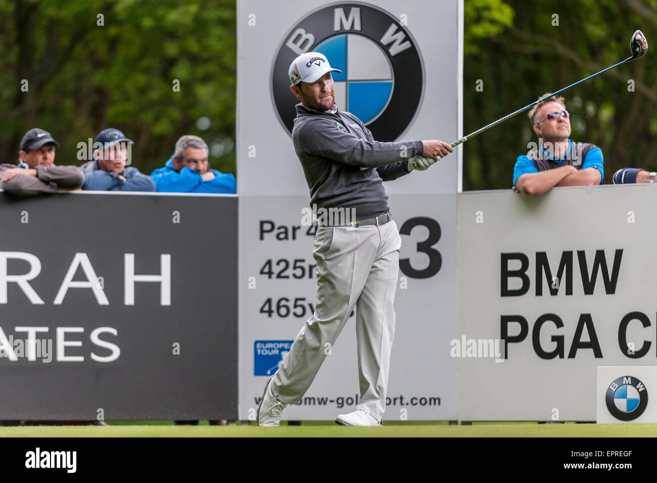 London, UK. 20. Mai 2015.  Brandon Grace (Südafrika) Abschlag bei der BMW PGA Championship 2015 pro-am im Wentworth Club, Surrey. Bildnachweis: Stephen Chung / Alamy Live News Stockfoto