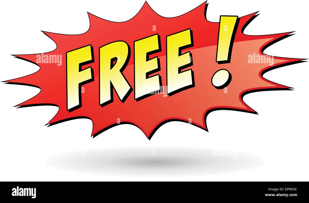 Abbildung rot Freitext-Design-Ikone Stock Vektor