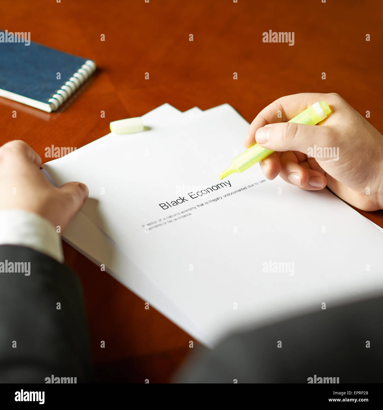 Schattenwirtschaft Definition Zusammensetzung Stockfoto