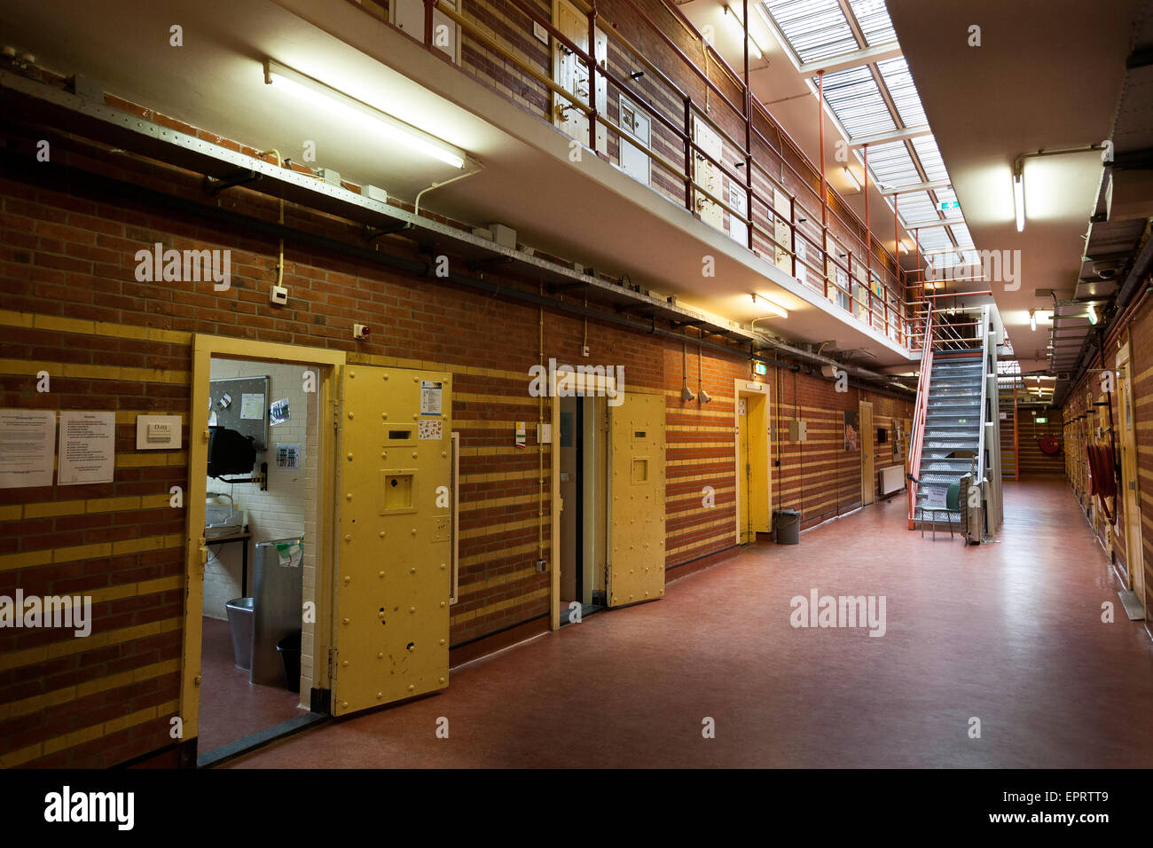 Innenausbau von Gefängnismuseum "de Rode Pannen" Veenhuizen Niederlande Stockfoto