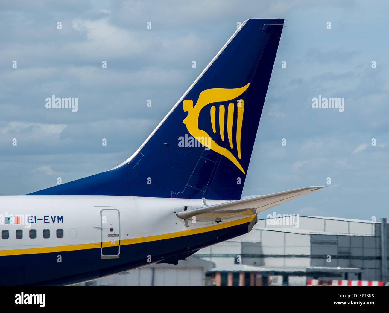 Ryanair Airlines Boeing 737 Schweif Livree Manchester Airport Stockfoto