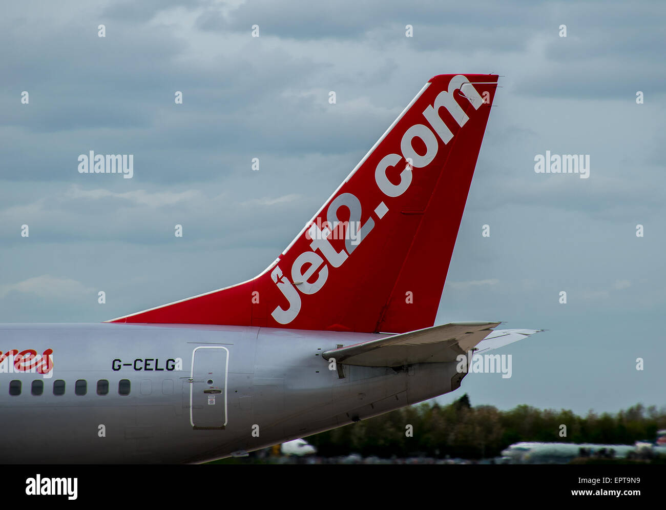 Jet2 Airlines Boeing 737 Schweif Livree Manchester Airport Stockfoto