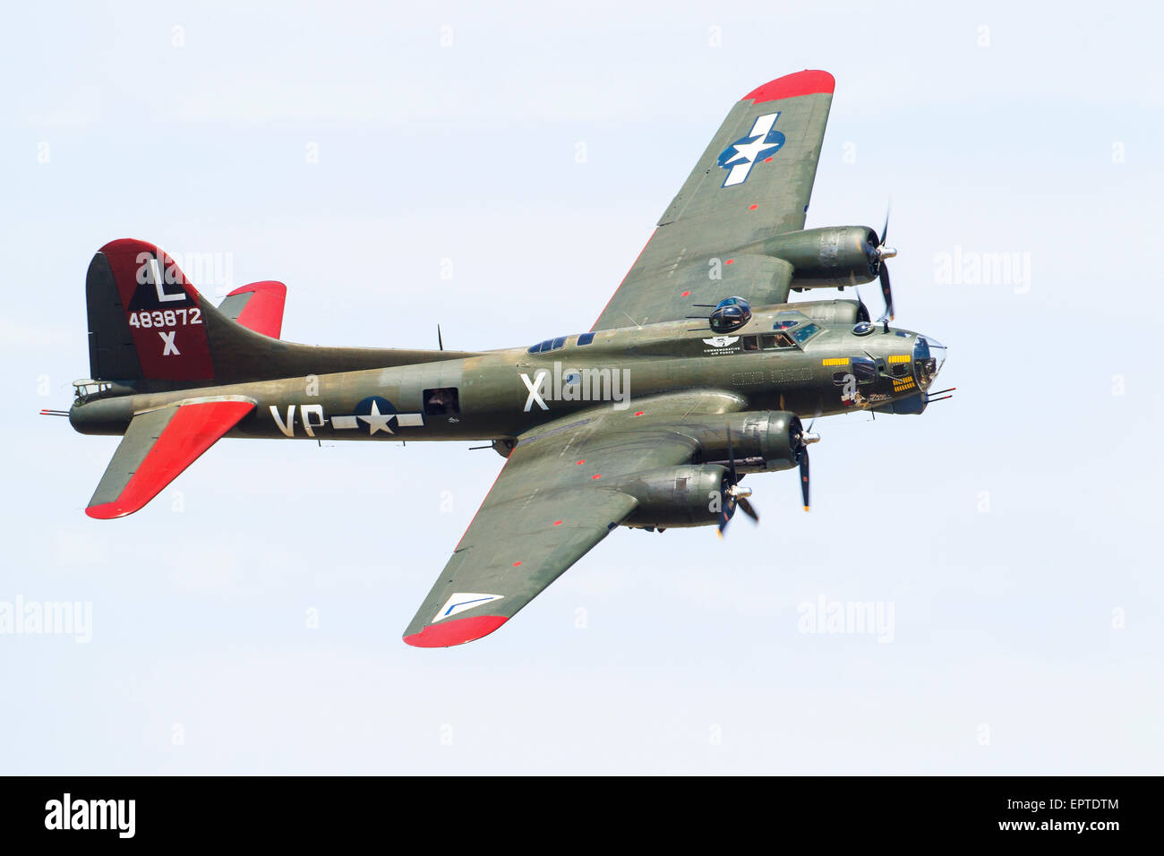 Eine Boeing B-17G-95-DL Flying Fortress/PB-1W in Texas Raiders-Flugschau Stockfoto