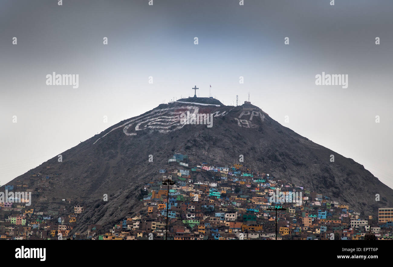 Architektonische Chaos in Armut Zonen, Lima, Peru Stockfoto