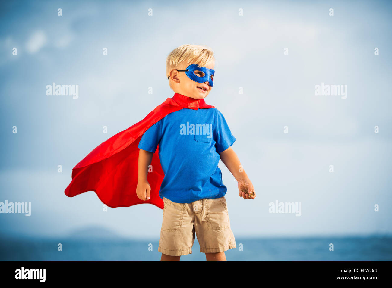 Super Hero Kid Stockfoto