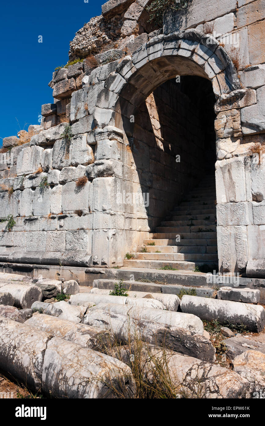 Antiken Theater Eingang, Milet Stockfoto