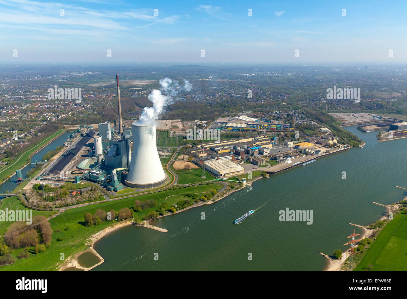 STEAG Kohle-Kraftwerk Walsum, Rheinberg, Ruhr District, North Rhine-Westphalia, Deutschland Stockfoto