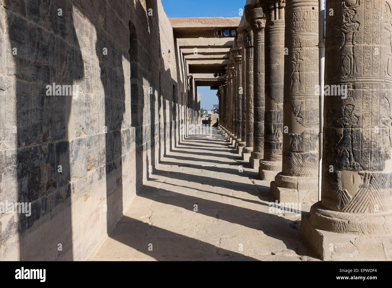 Tempel der Isis in Philae Insel Agilkia, Assuan, Nil, Oberägypten Stockfoto