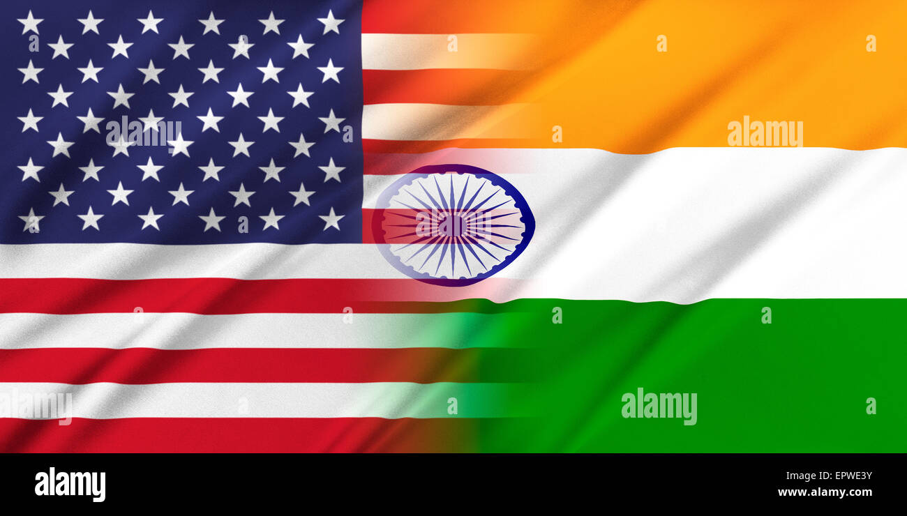 USA und Indien. Stockfoto