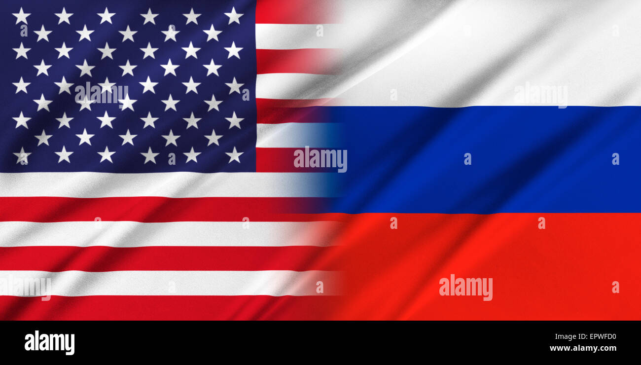 USA und Russland. Stockfoto