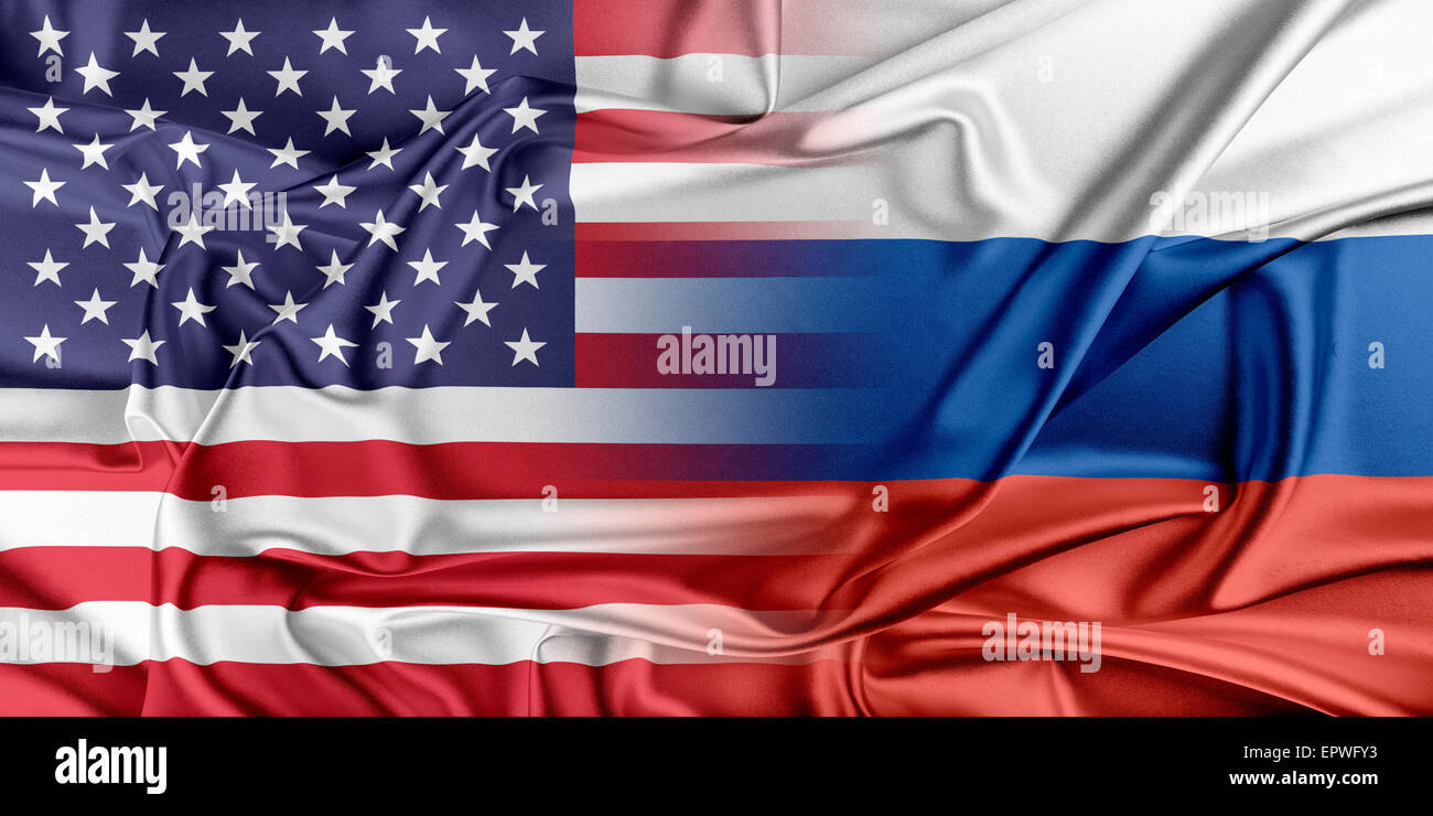 USA und Russland. Stockfoto