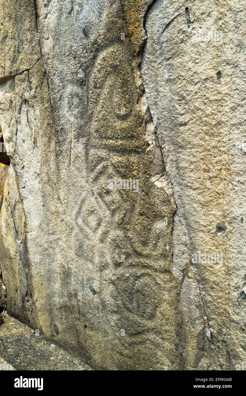 dh Neolithische PO TOI HONGKONG China neolithische Felskunst chinesische historische Schnitzereien Website alt Stockfoto
