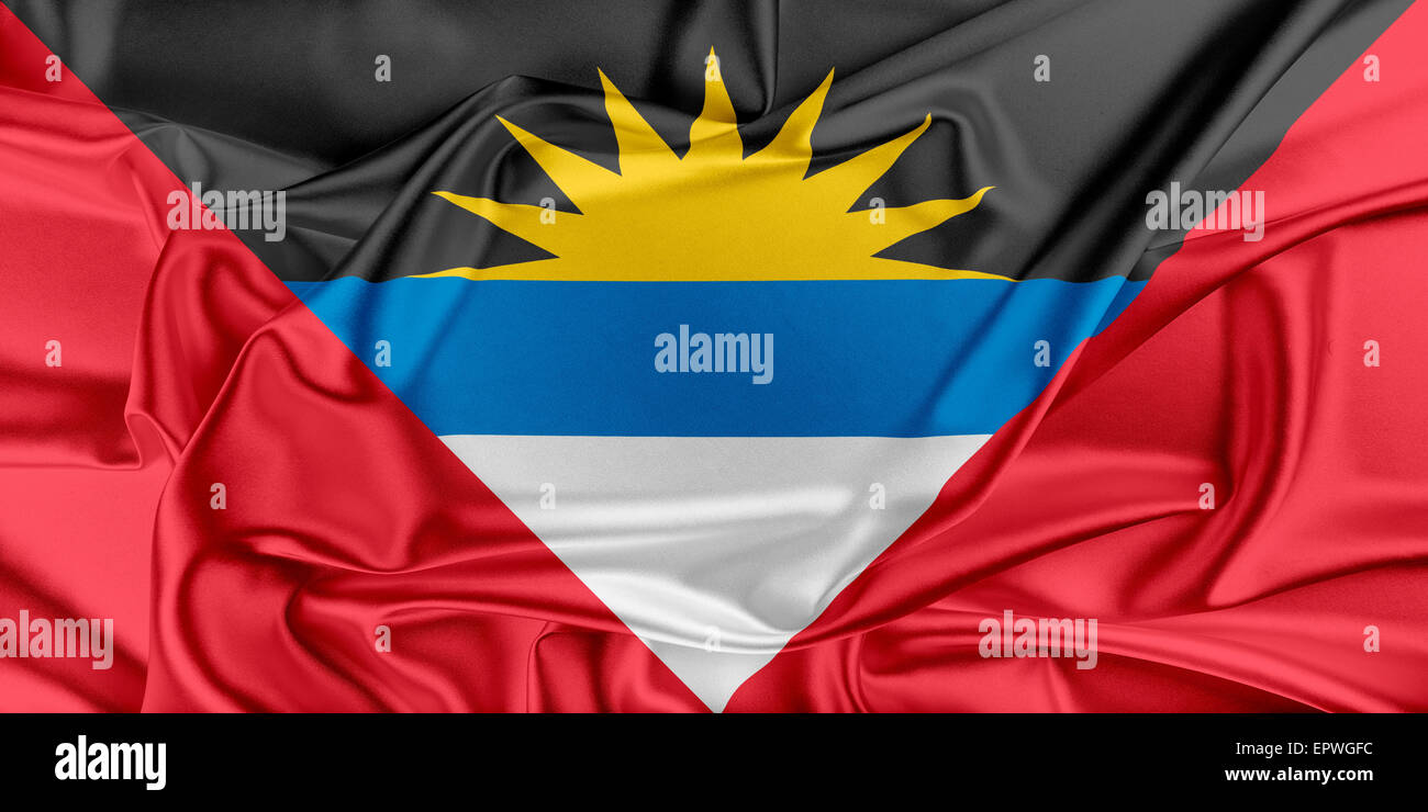 Flagge von Antigua und Barbuda Stockfoto