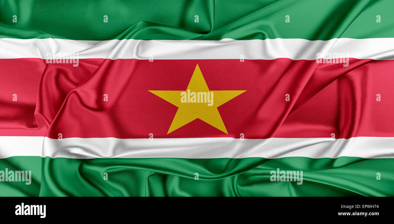 Flagge von Suriname Stockfoto
