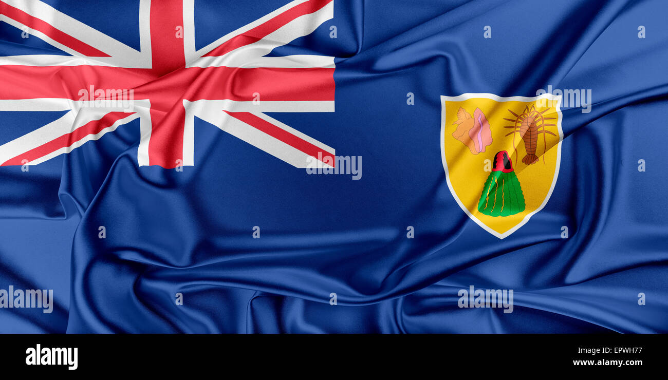 Flagge der Turks And Caicos Islands Stockfoto