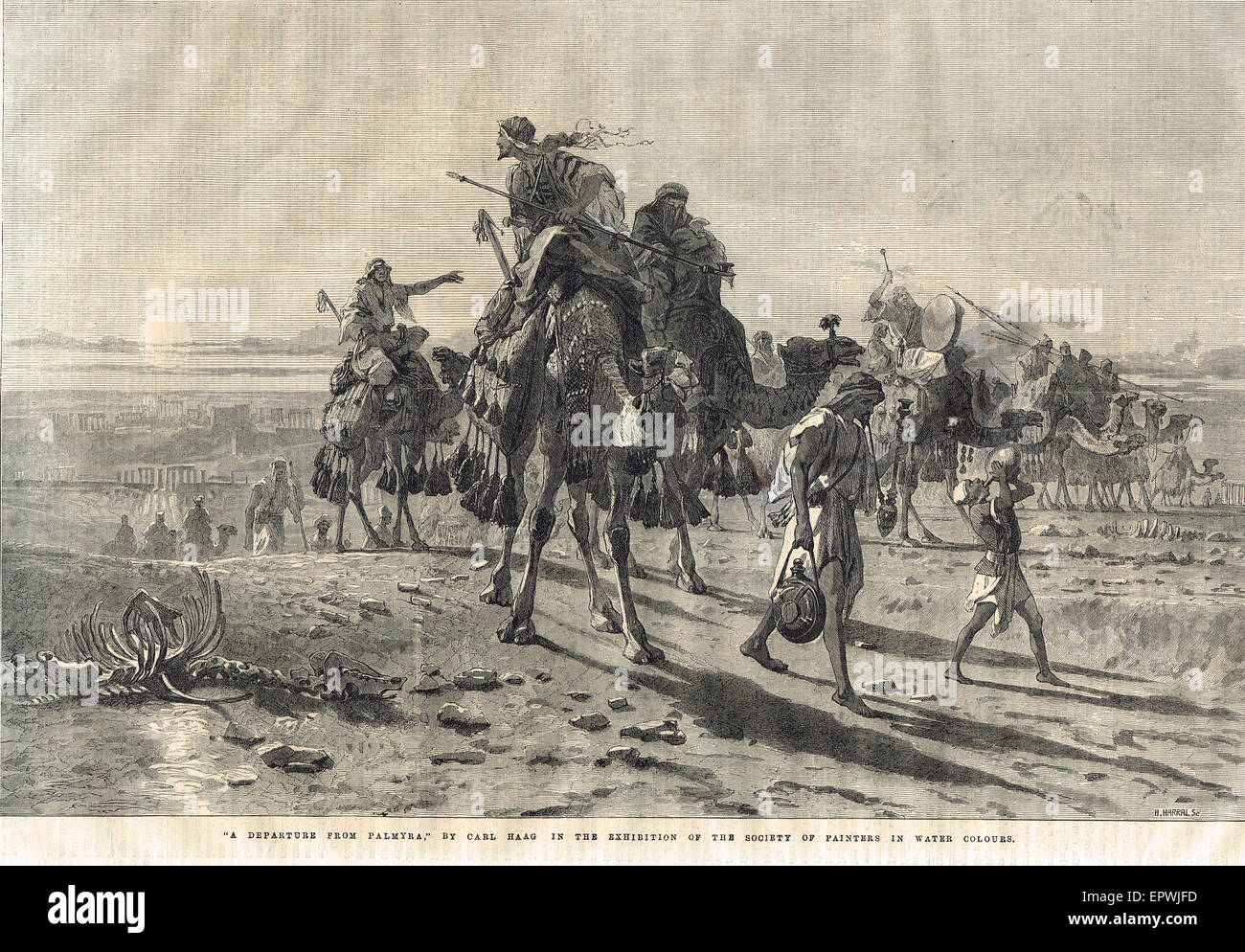 Abfahrt von Palmyra Syrien 1862 Stockfoto
