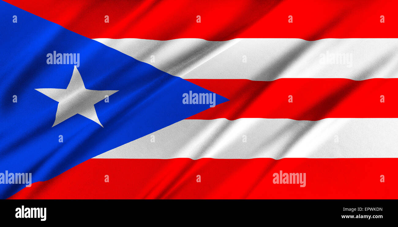 Flagge von Puerto Rico Stockfoto