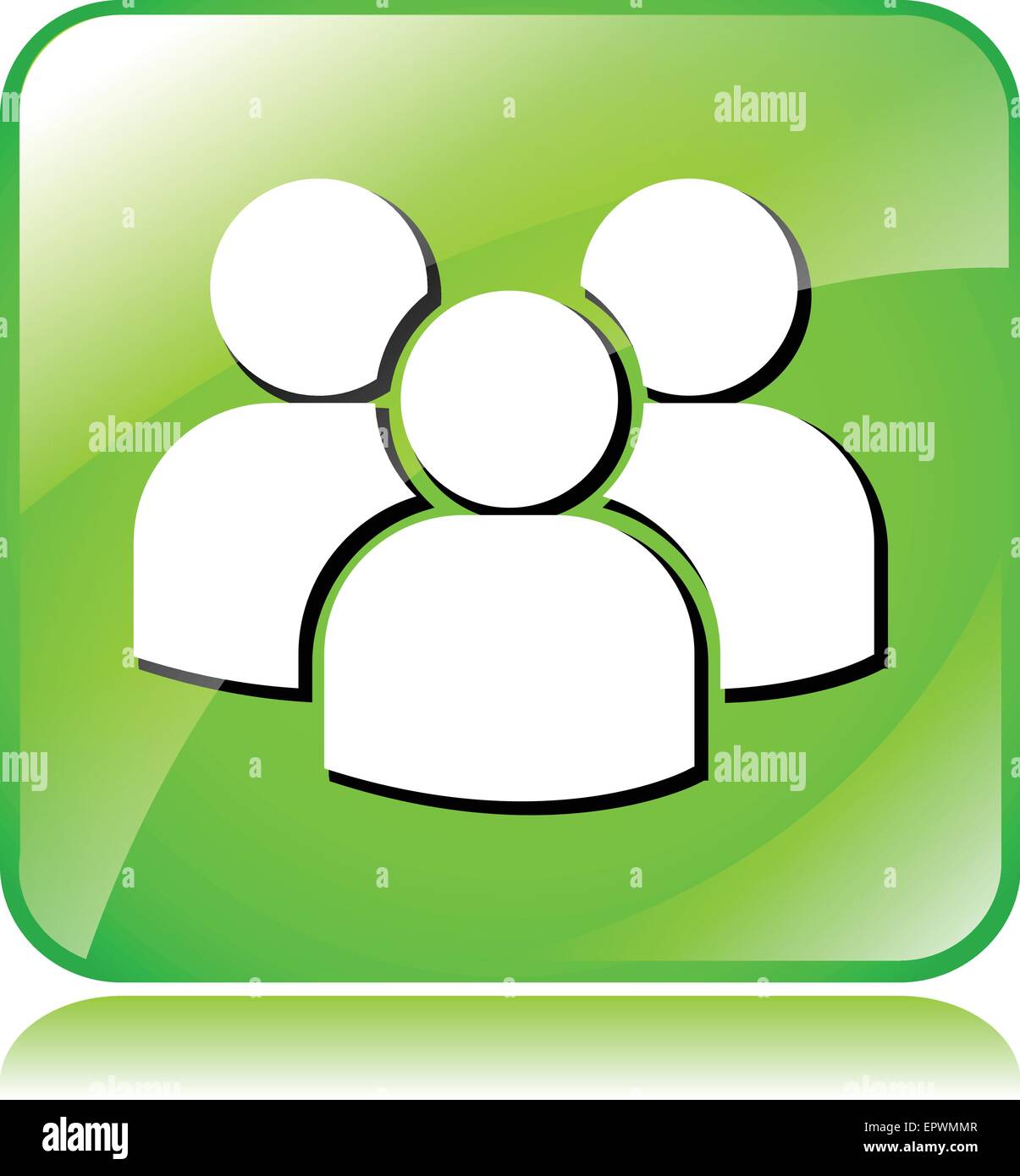 Außenillustration Symbol "green Team" auf weißem Hintergrund Stock Vektor