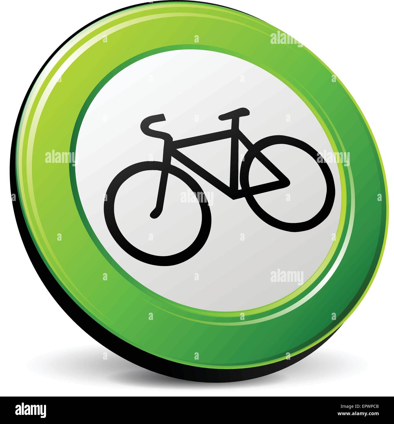 Außenillustration Fahrrad 3d Symbol auf weißem Hintergrund Stock Vektor