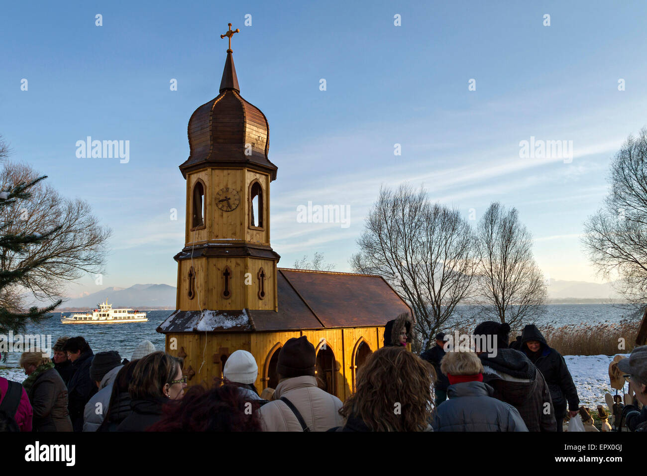Weihnachtsmarkt, Fraueninsel, Chiemsee, Chiemgau, Oberbayern