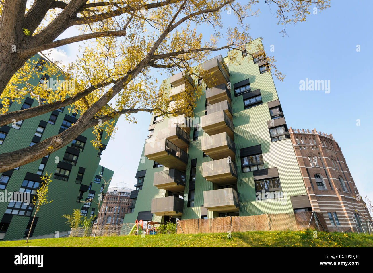 Ville Verdi Appartementhaus, Simmering, Wien, Österreich Stockfoto