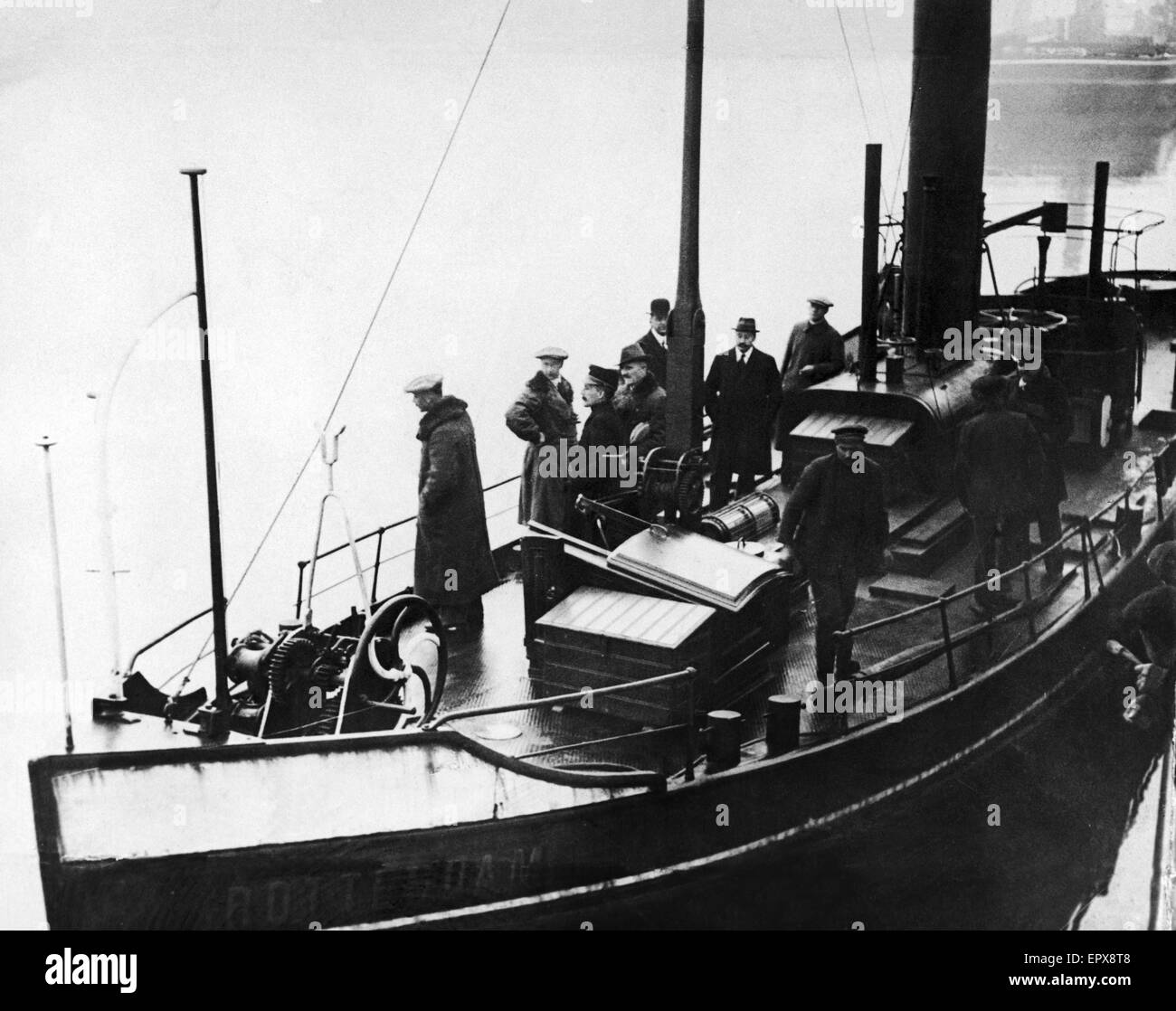 Deutsche Ex-Kronprinz Wilhelm hier im Exil in Holland gesehen. 28. November 1918 Stockfoto