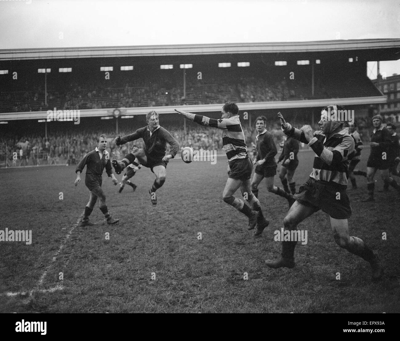 London Wasps V Cardiff Blues, Rugby Union überein, Dezember 1959. Stockfoto