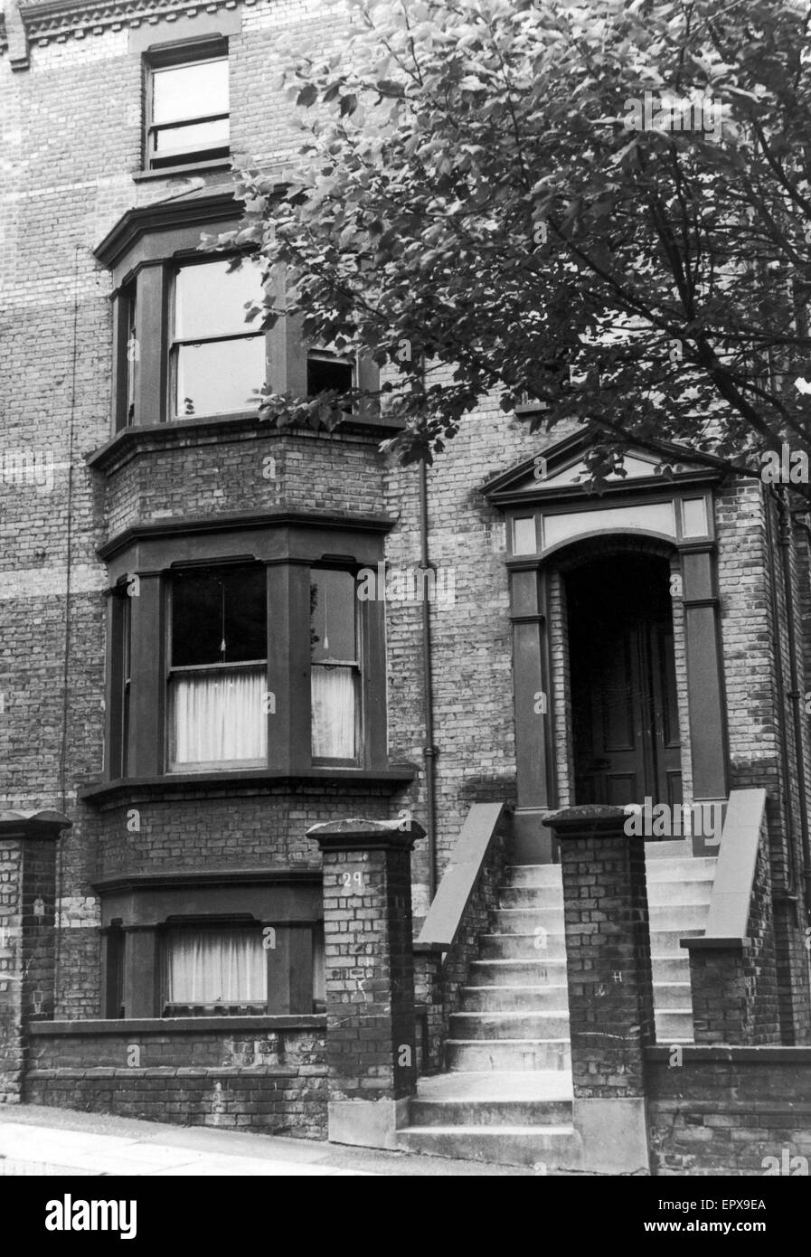Ruth Ellis Mordfall. Das Haus am 29 Tanza Road in Hampstead, wo David Blakely am Abend seiner Ermordung mit Anthony und Carole Findlater wohnte. Juli 1955. Stockfoto