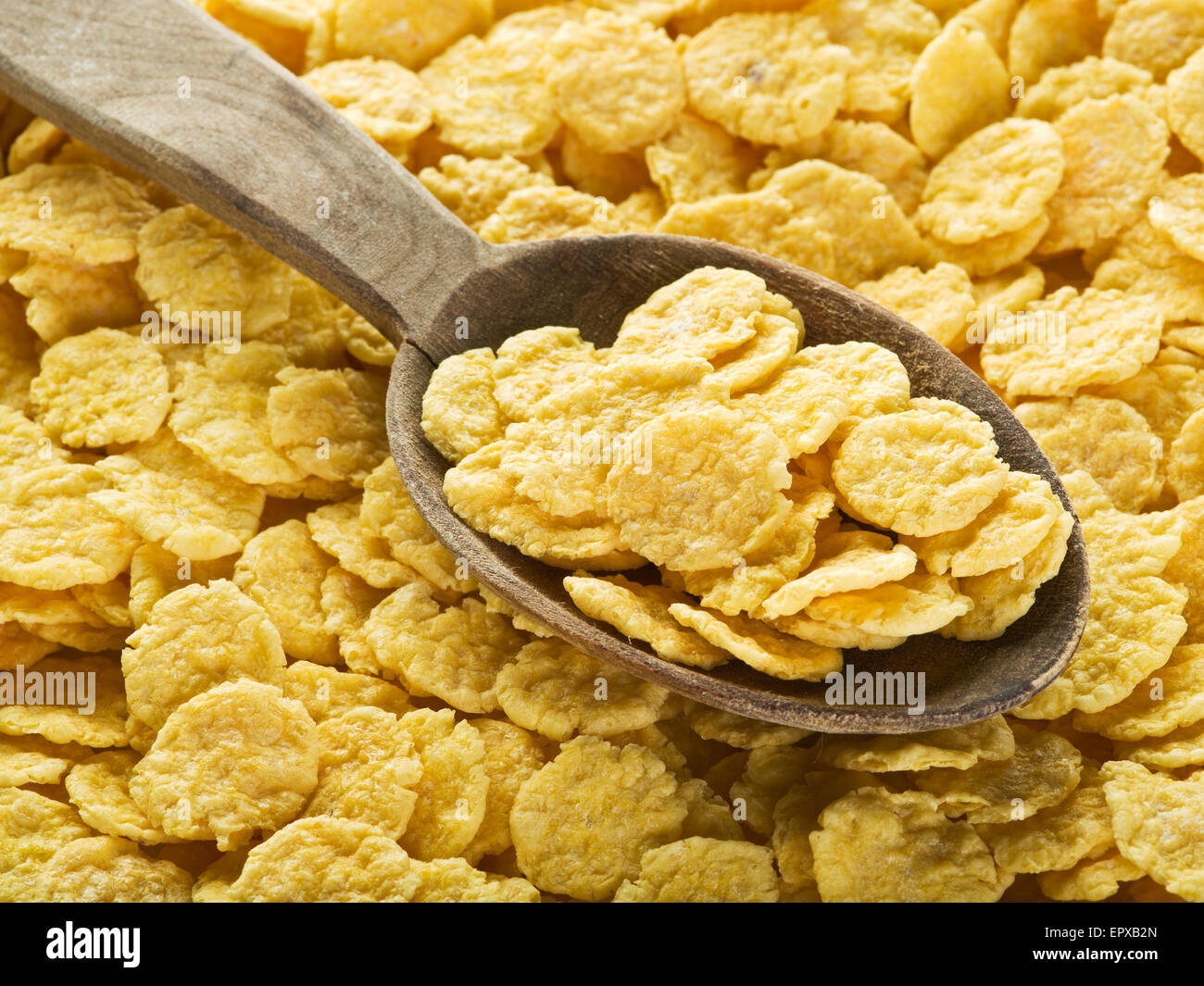 Cornflakes. Essen-Hintergrund. Stockfoto