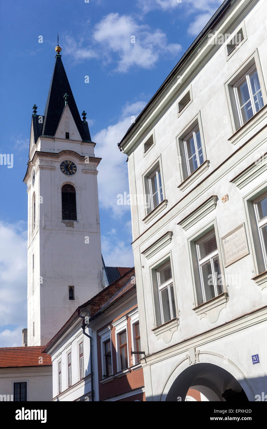 Der historische Altstadtturm Trebon, Tschechische Republik Stockfoto