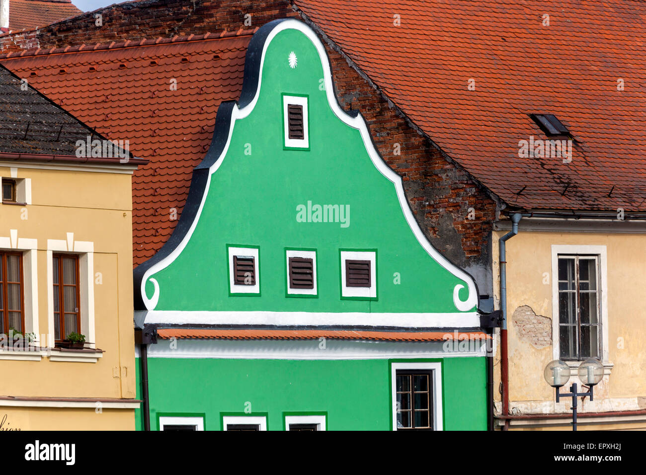 Historische Altstadt, Trebon, Tschechisch, Stockfoto