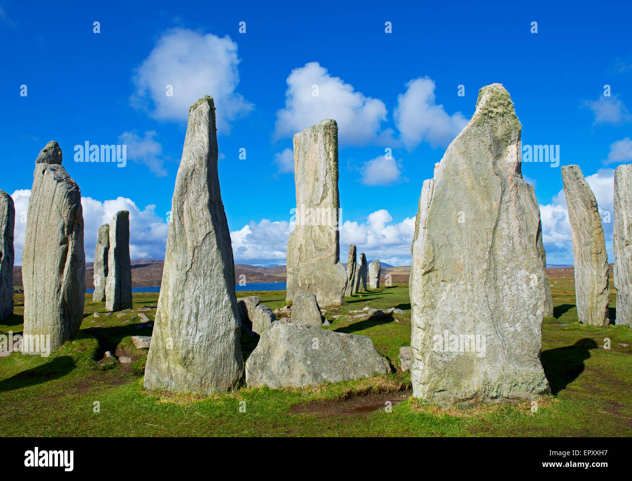 Die Callanish Stones, Isle of Lewis, äußeren Hebriden, Schottland, Vereinigtes Königreich Stockfoto