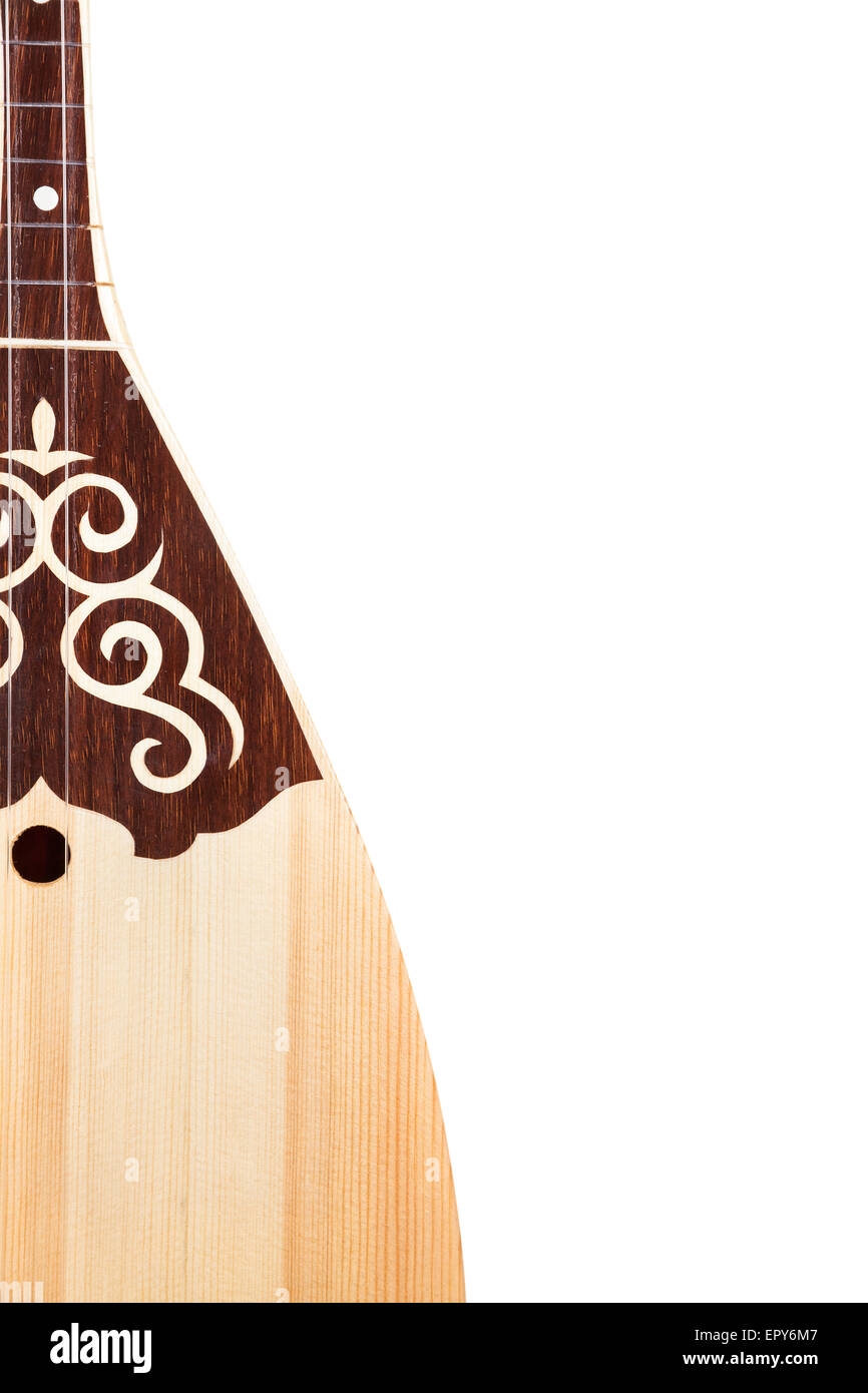 Dombura kasachischen instrument isolierten auf weißen Hintergrund Stockfoto