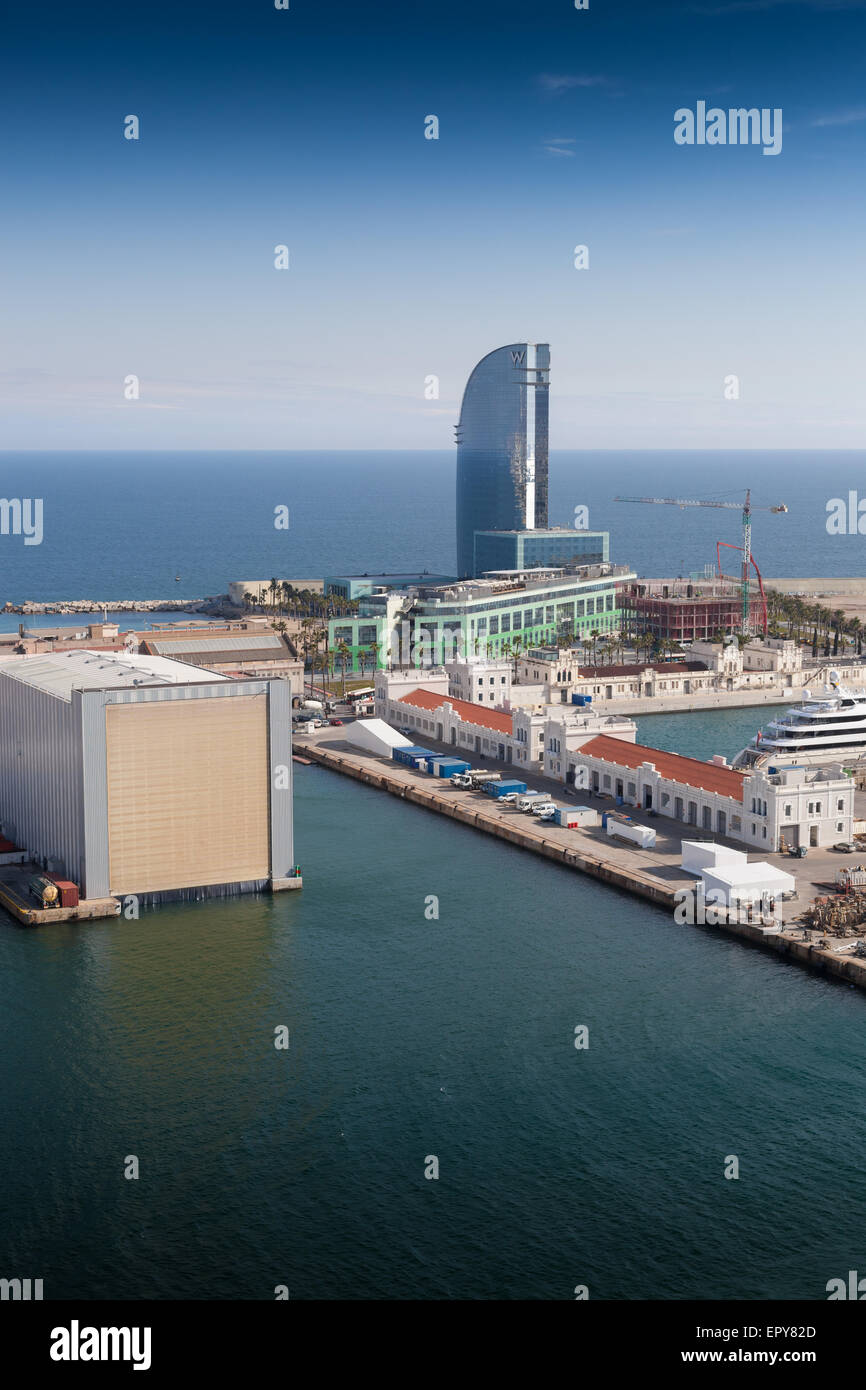 Hotel W durch Architekten Ricardo Bofill am Meer, Barcelona, Katalonien, Spaincolor Bild, Canon 5DmkII Stockfoto